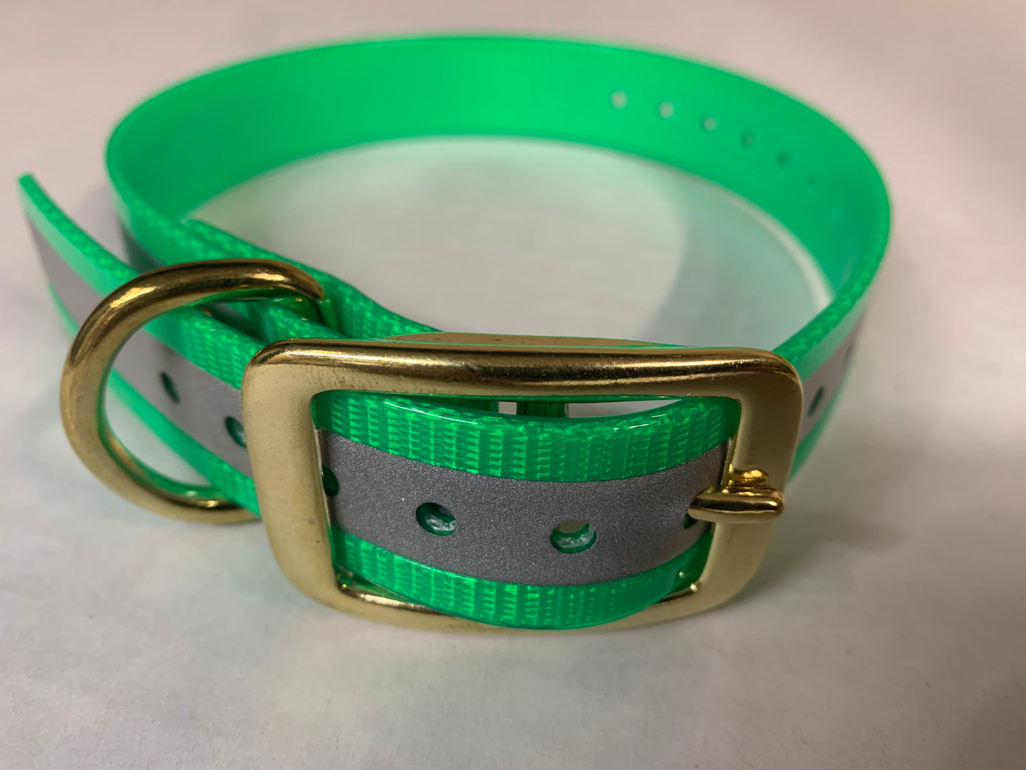 Reflective Collars with Brass hardware