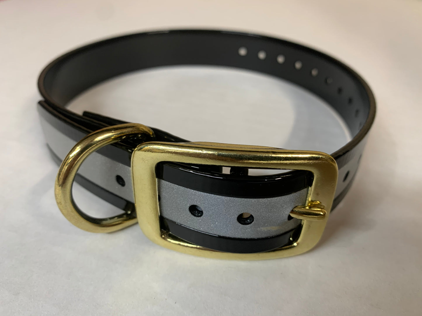 Reflective Collars with Brass hardware