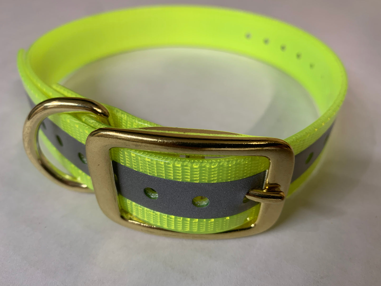 Reflective Collars with Brass hardware