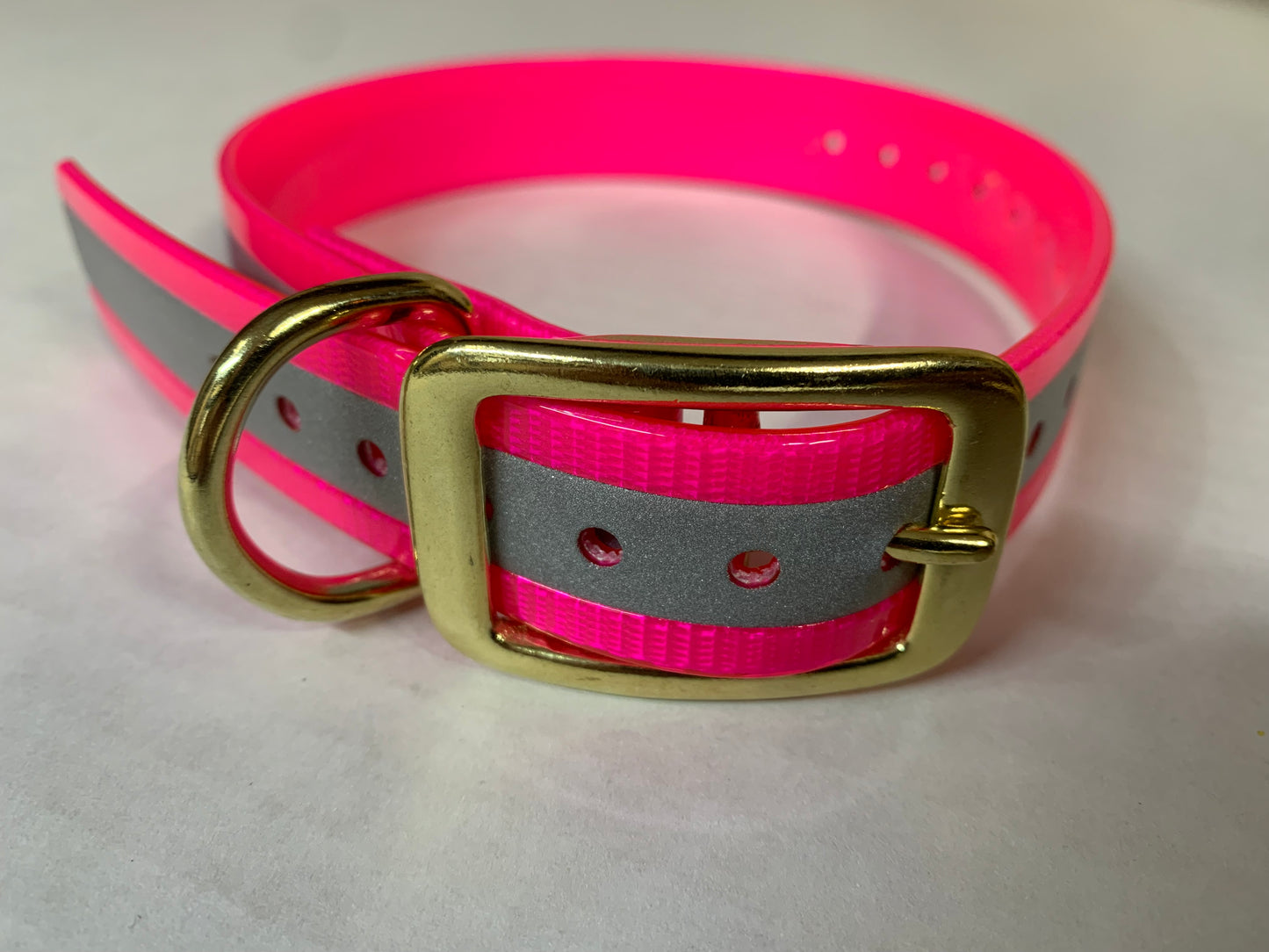 Reflective Collars with Brass hardware