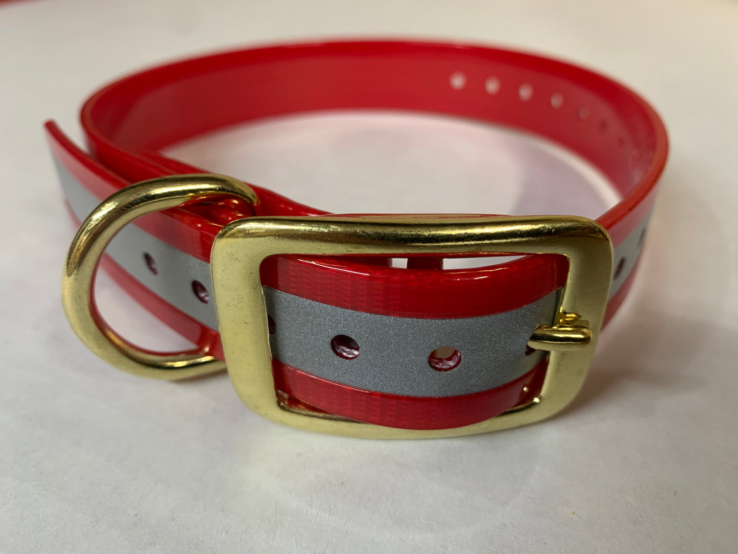 Reflective Collars with Brass hardware