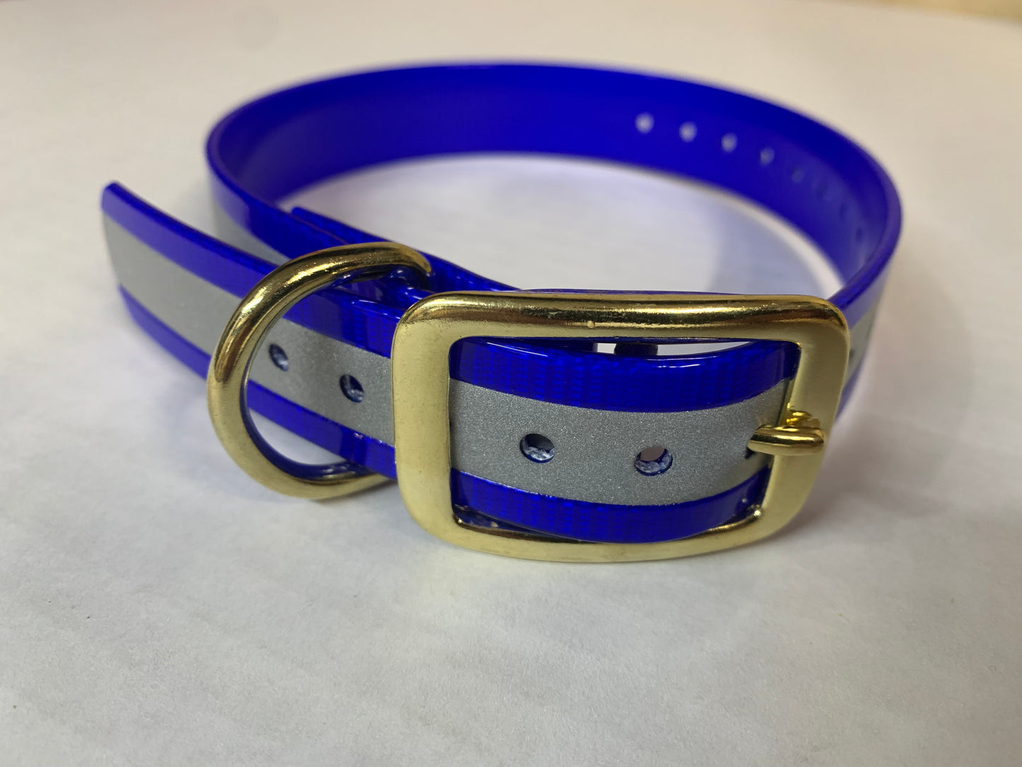 Reflective Collars with Brass hardware