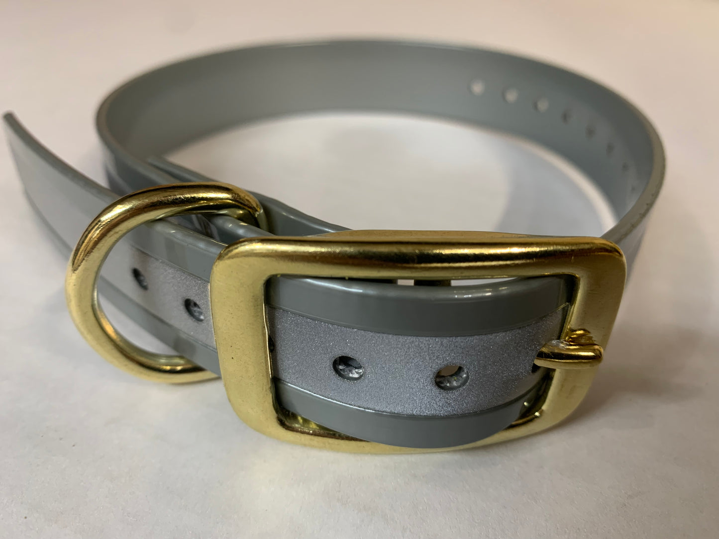 Reflective Collars with Brass hardware