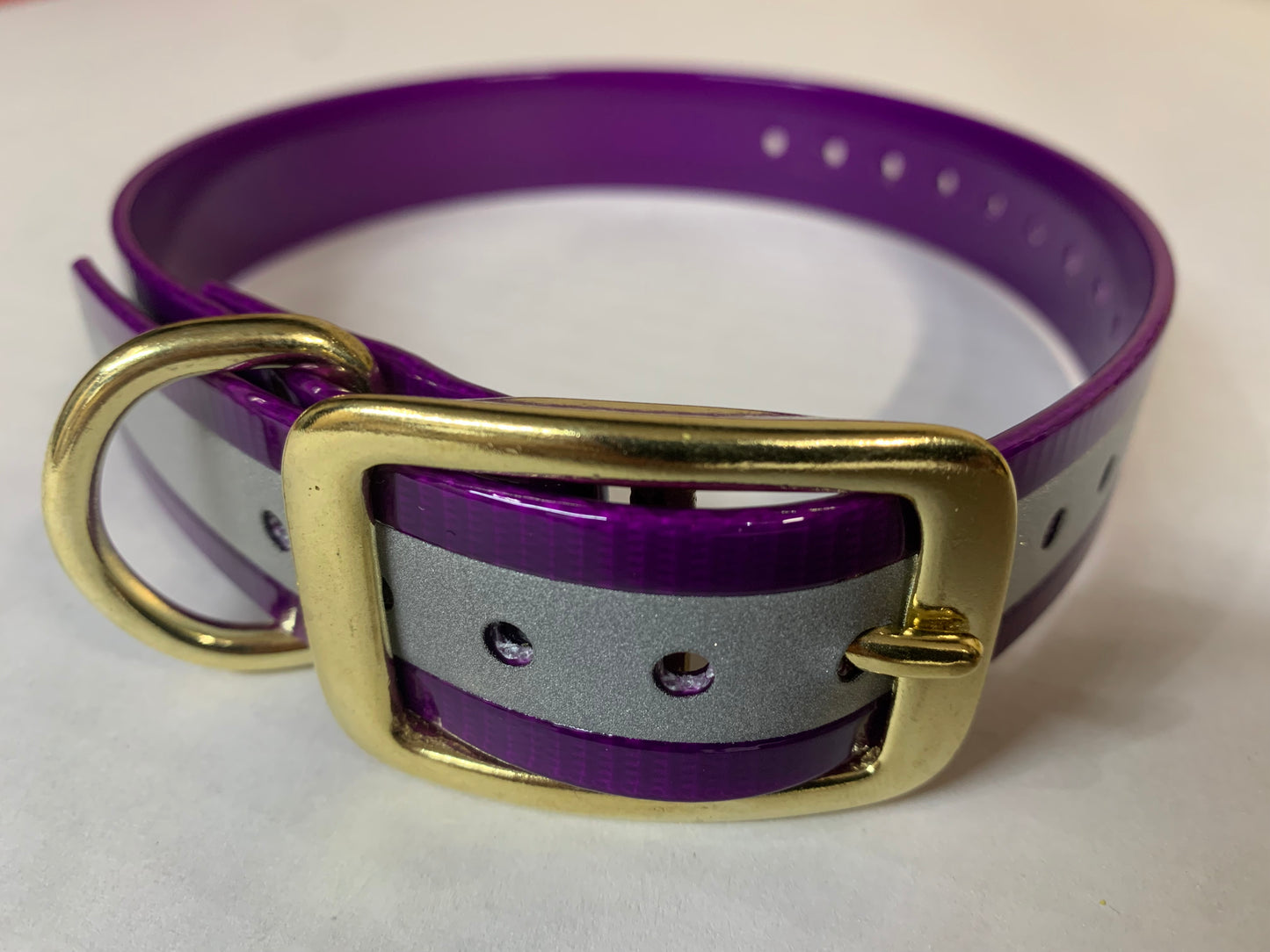 Reflective Collars with Brass hardware
