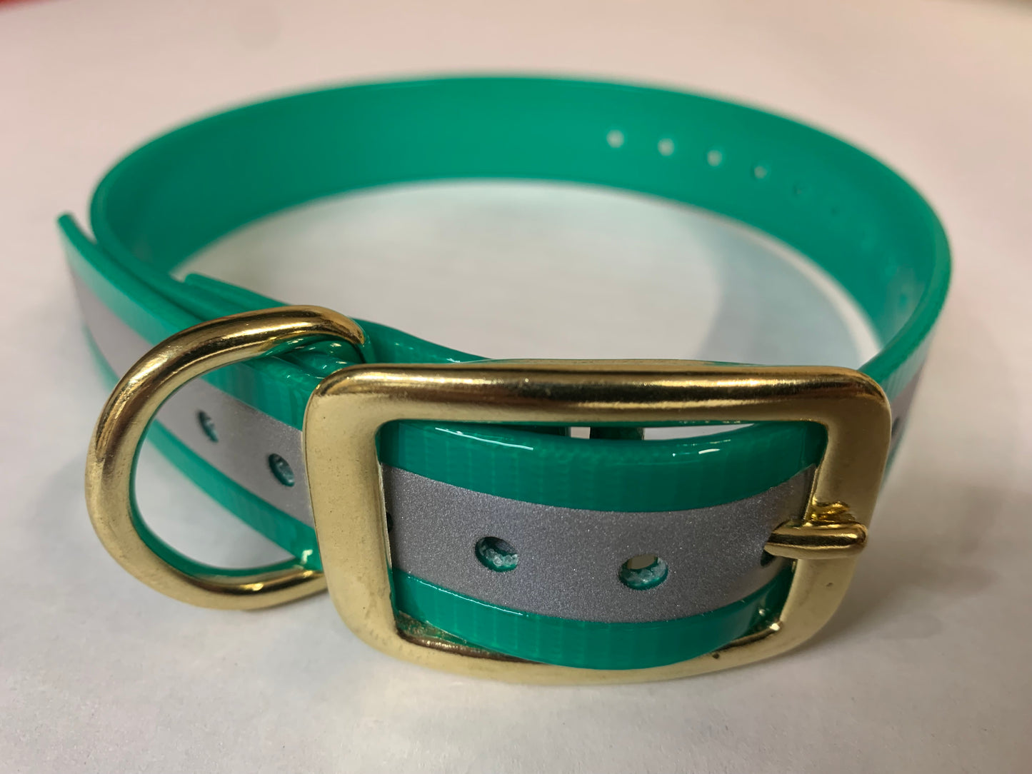 Reflective Collars with Brass hardware