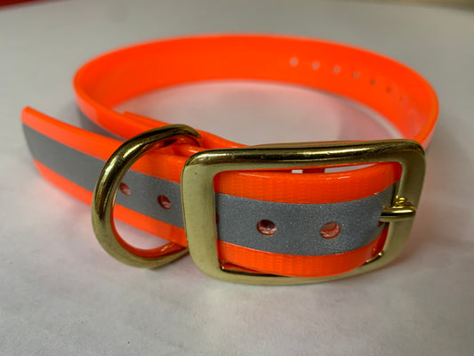 Reflective Collars with Brass hardware
