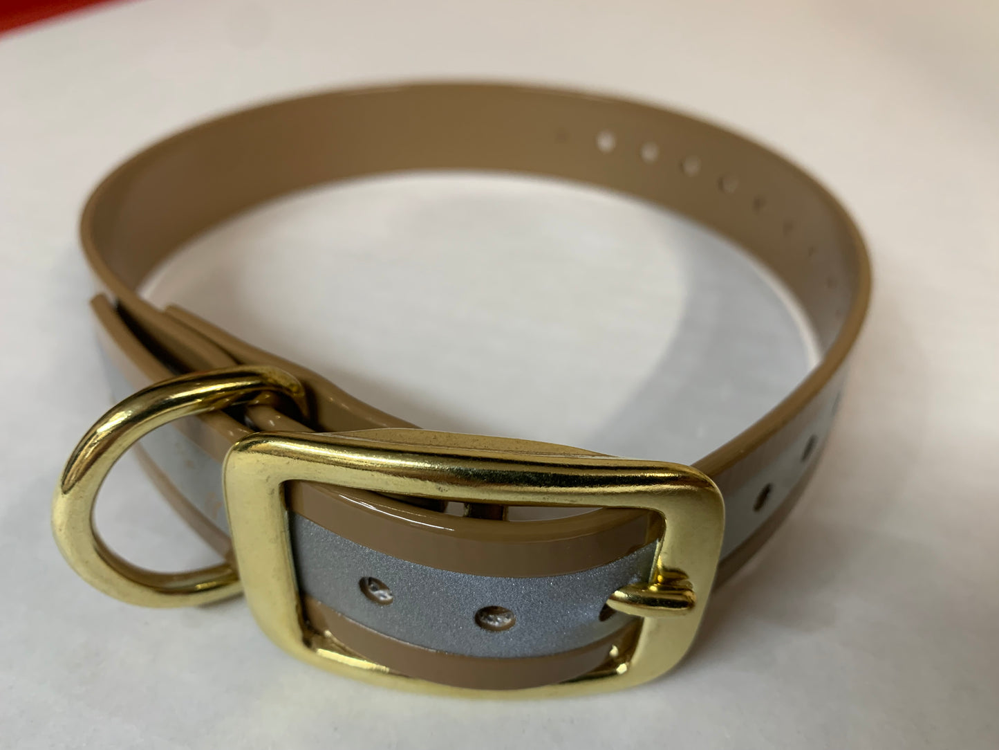 Reflective Collars with Brass hardware